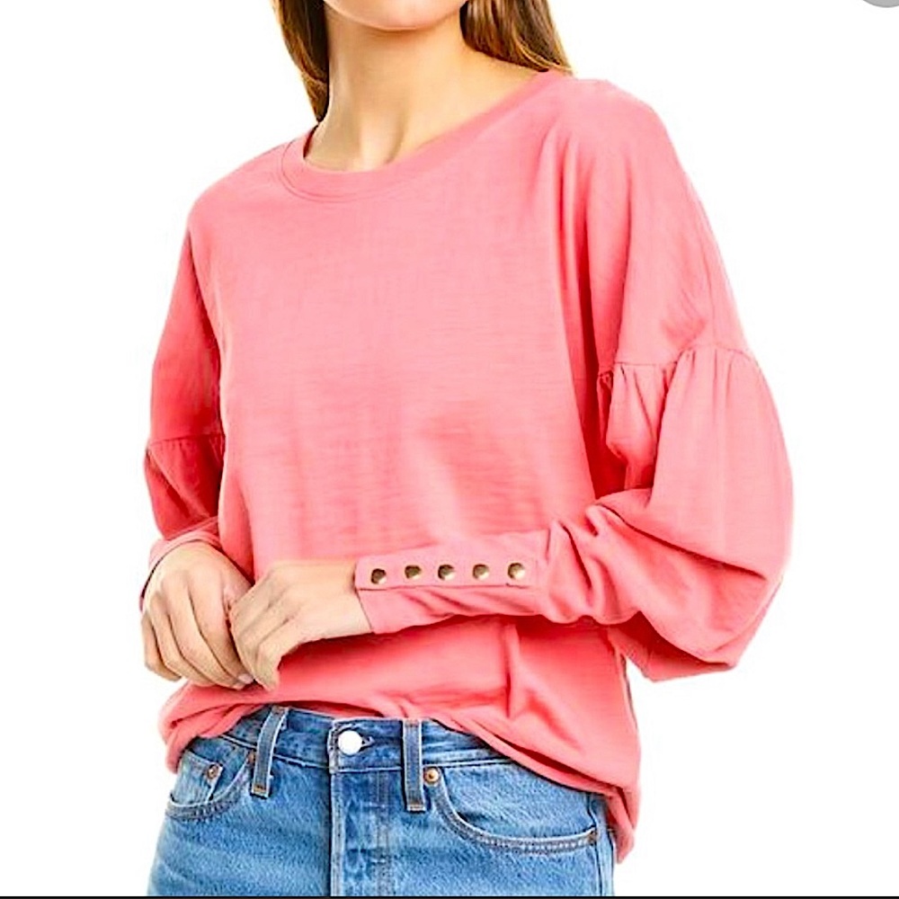 NATION LTD Giada Blouson-sleeve Top